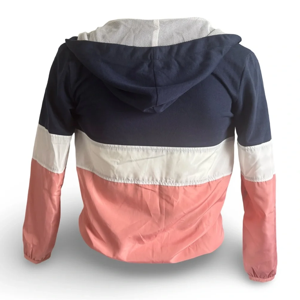 NWT Kaii Colorblock Windbreaker Hoodie Small | Lightweight Zip Jacket